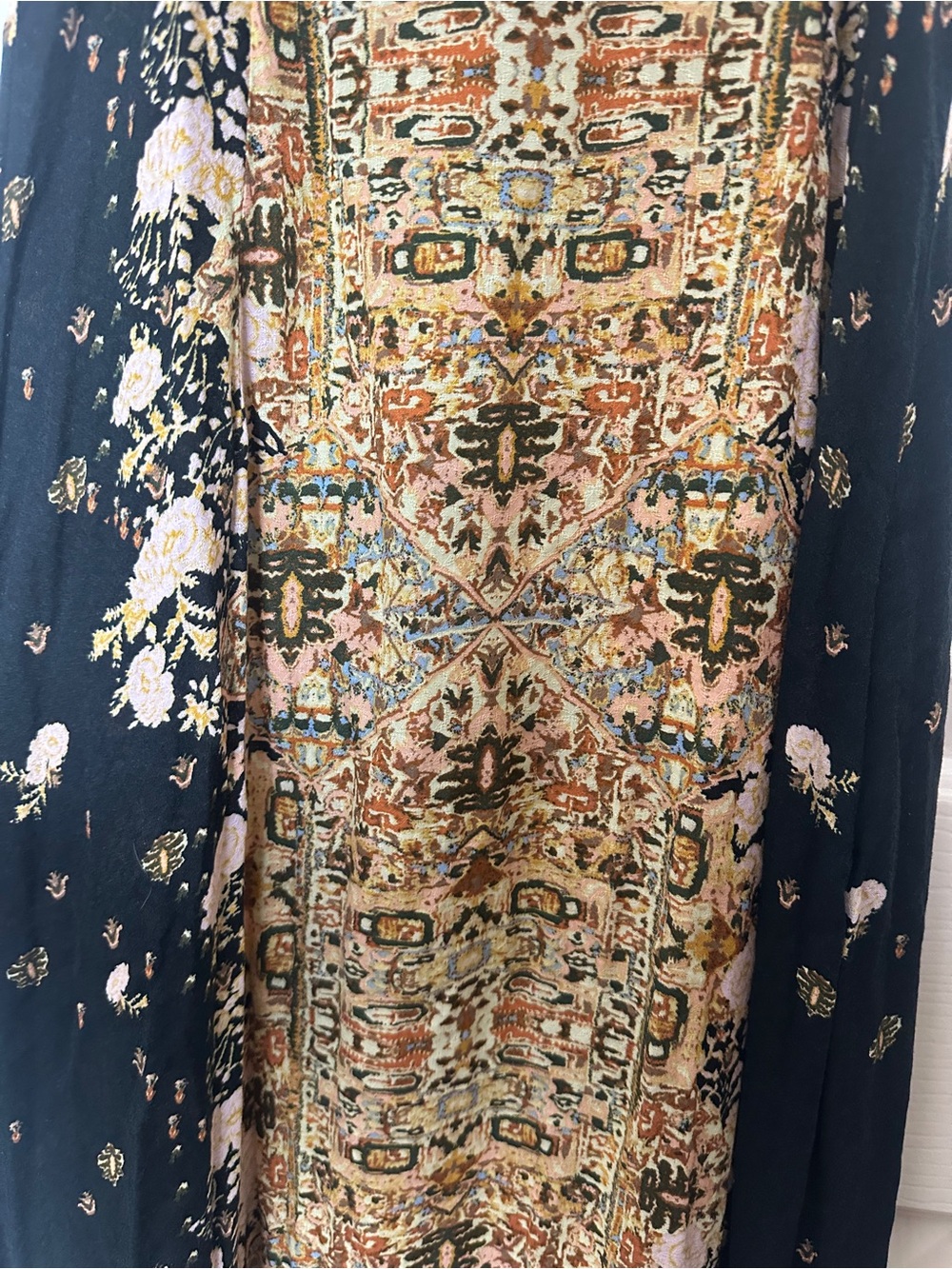 Intimately Free People Black Mixed Print Tapestry Lace Maxi Slip Dress Size S - Picture 7 of 8